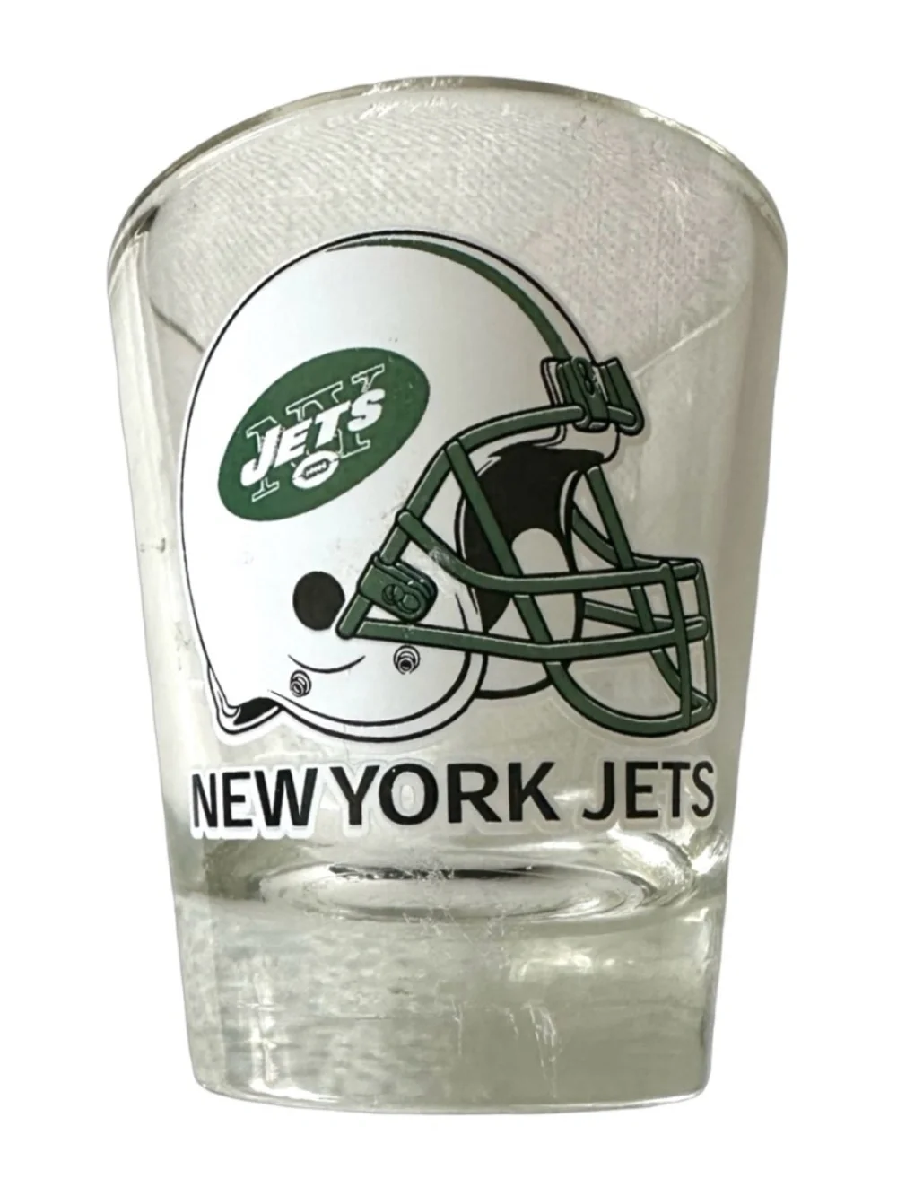 HUNTER Vintage NFL 1 1/2 oz Clear Shot Glass (lot of 9) Souvenir Collectible